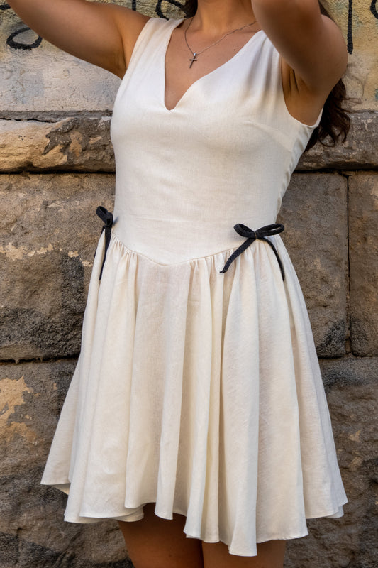 IVORY PETALS DRESS