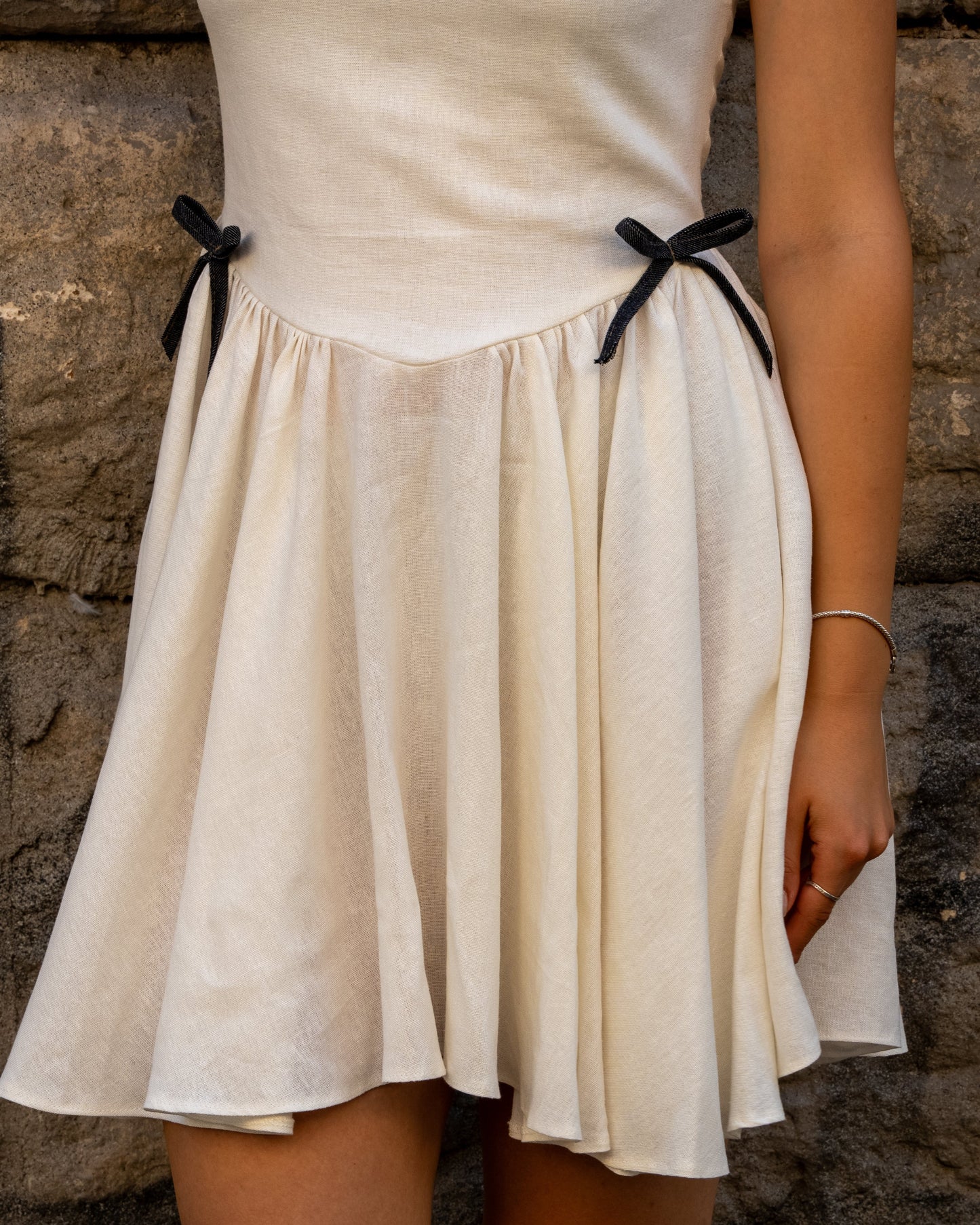 IVORY PETALS DRESS